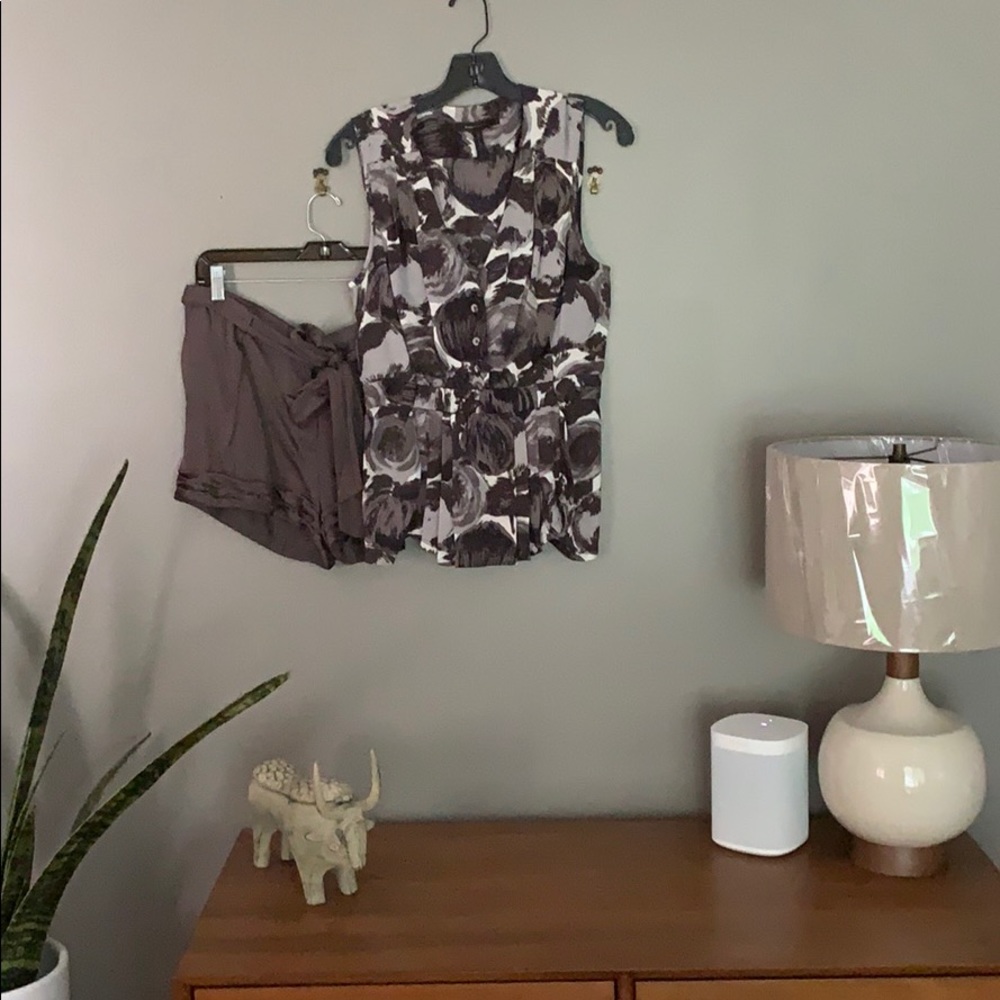 BCBG Blouse (M) and Short (10) Set